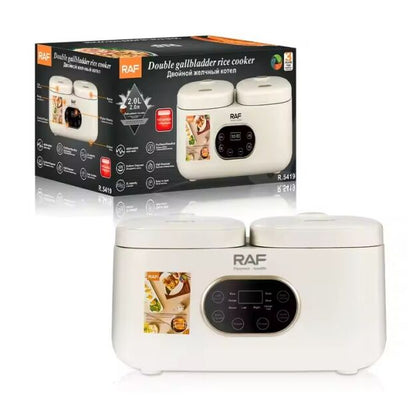 Aparat electric multifunctional, RAF R5419, pentru gatit, 600W, 4L, 14 functii, 2 compartimente