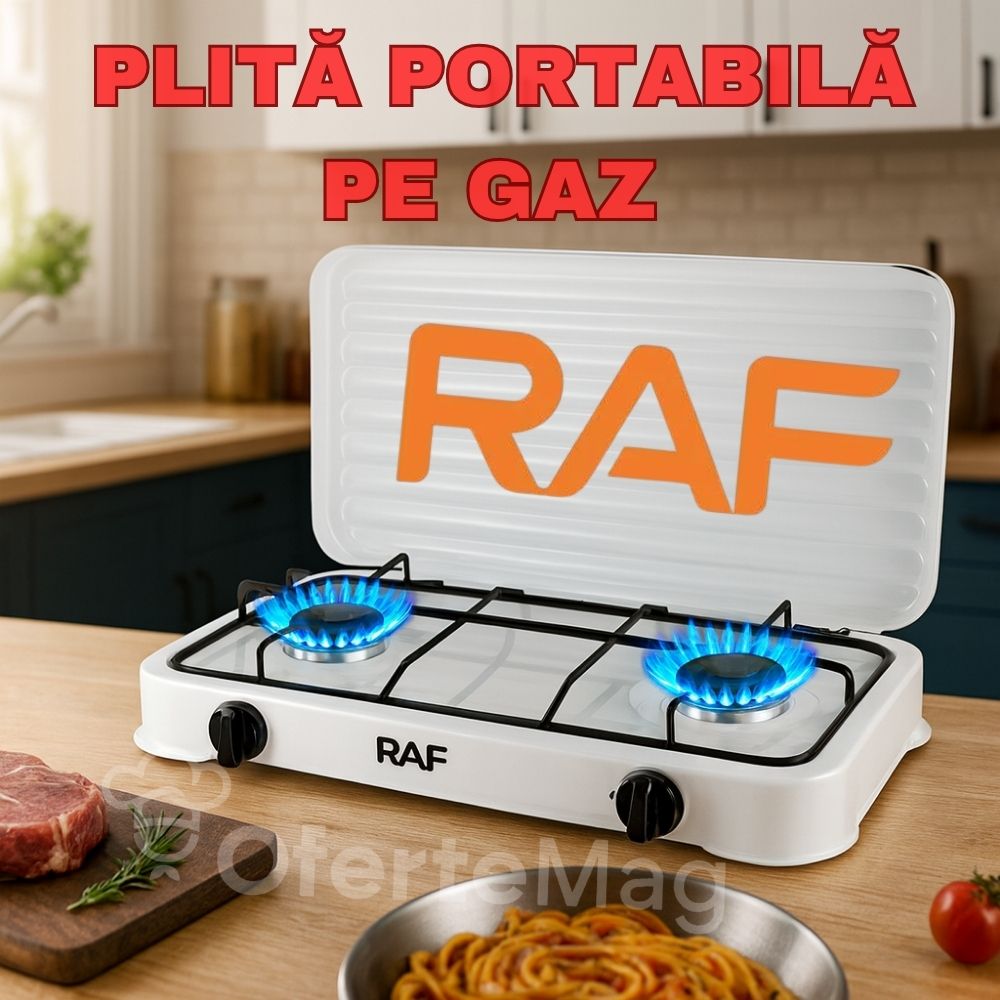 Plită dublă pe gaz, RAF, cu 2 ochiuri,