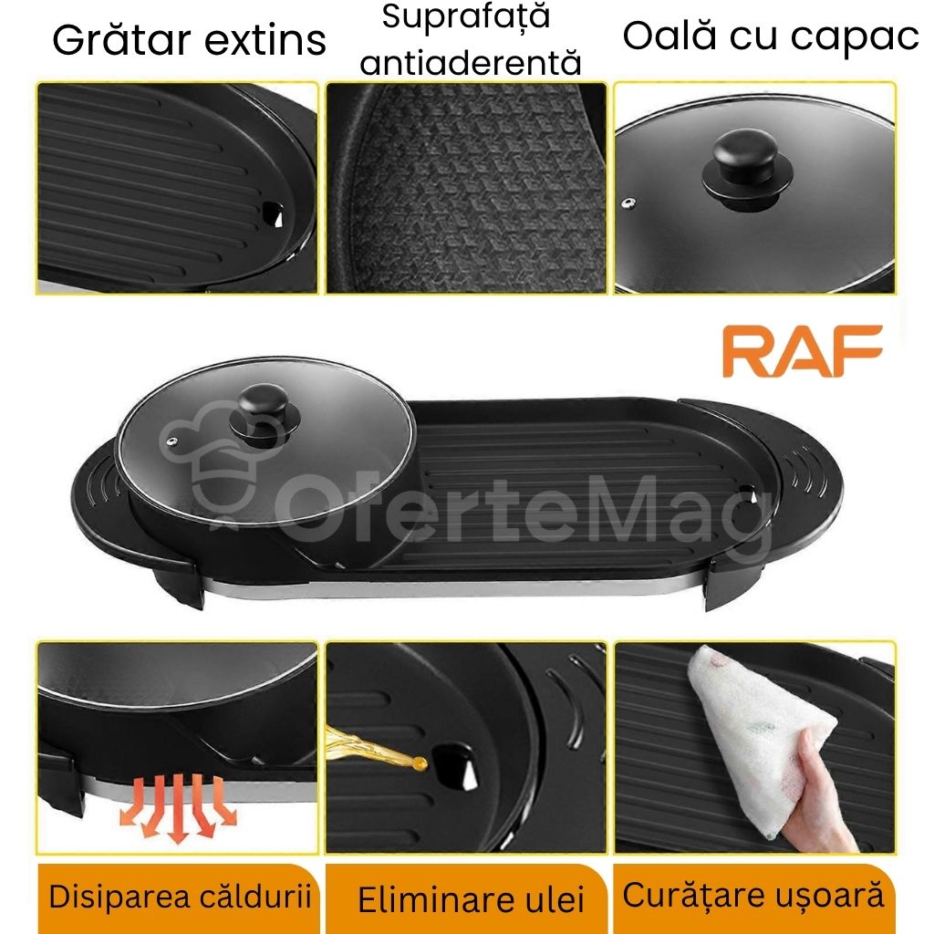 Plita electrica dubla RAF 1800W