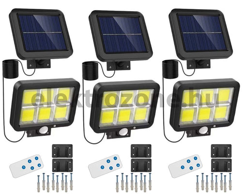 4x LED-es napelemes lámpa
